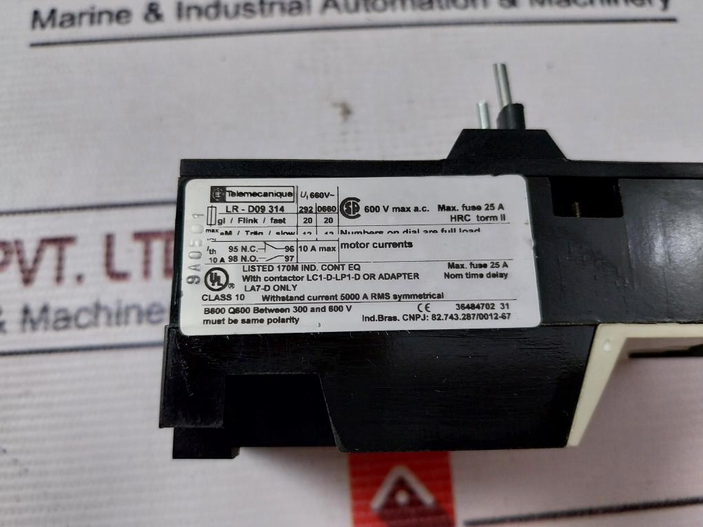 Telemecanique Lr1-d09314 Overload Relay 02513