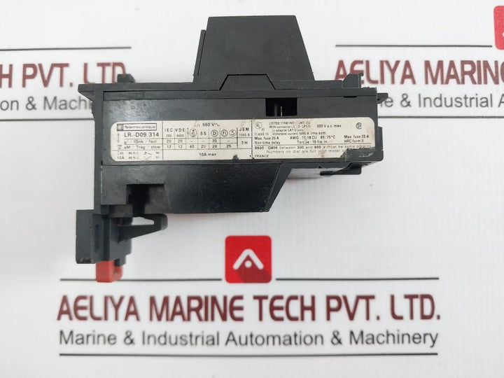 Telemecanique Lr1-d09314 Overload Relay La7 D09 64, 660V~ 10A 600Vac Jem 1356-s