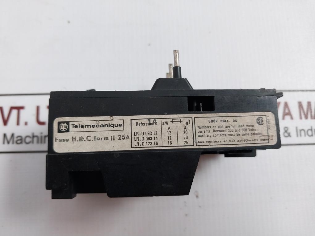 Telemecanique Lr1-d09 Thermal Overload Relay 7-10A 600V Max
