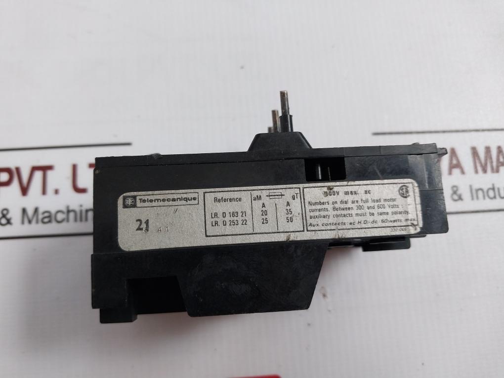 Telemecanique Lr1-d16 321 Thermal Overload Relay 13-18 A 60 Watts Max.
