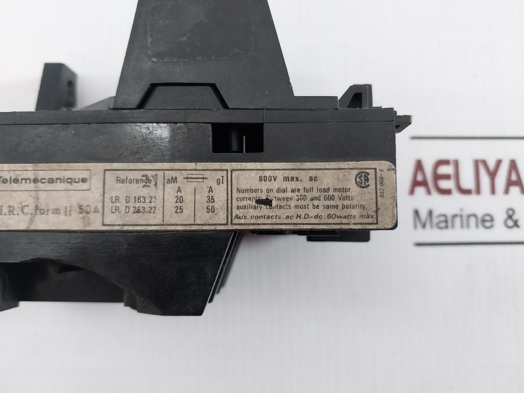 Telemecanique Lr1-d16 Overload Relay 50A Lr. D 163 21, 600V 60W 332 066-e
