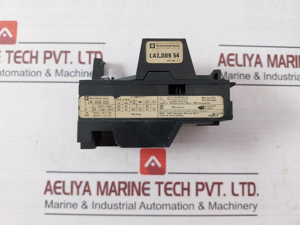 Telemecanique Lr1-d25322 Overload Relay W/ Contactor Lc1-d/Lp1-d 660V 10A 600V