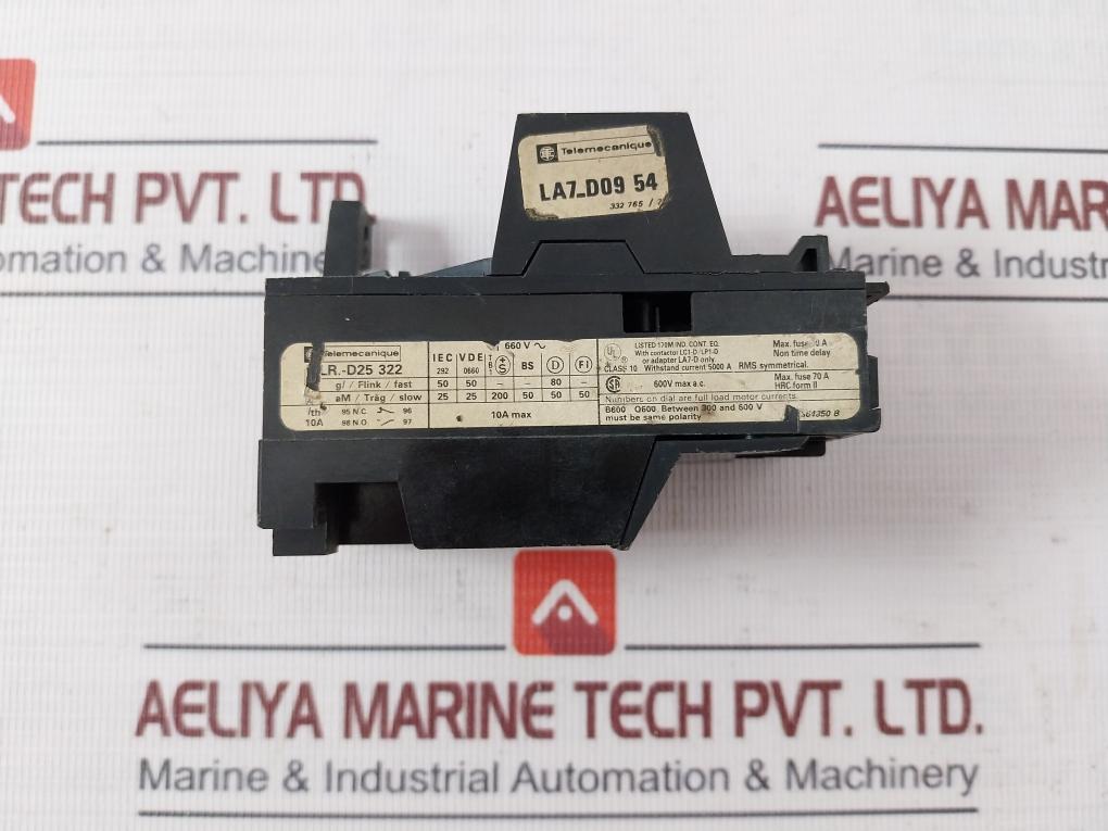 Telemecanique Lr1-d25322 Overload Relay W/ Contactor Lc1-d/Lp1-d 660V 10A 600V