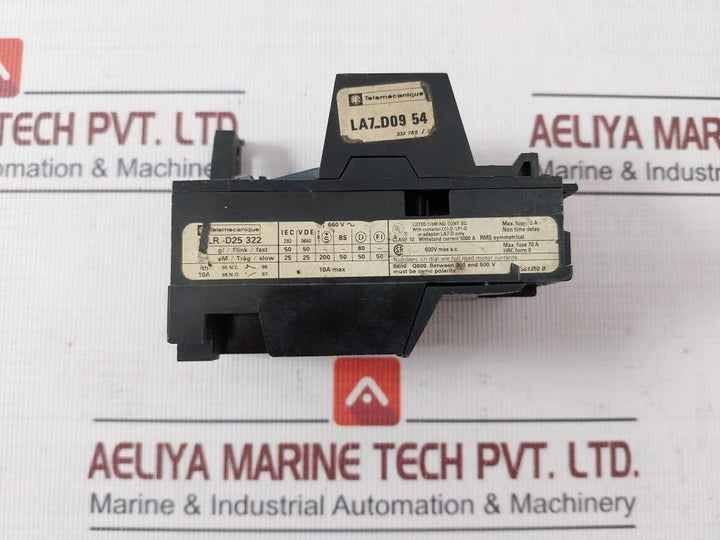 Telemecanique Lr1-d25322 Overload Relay W/ Contactor Lc1-d/Lp1-d 660V 10A 600V