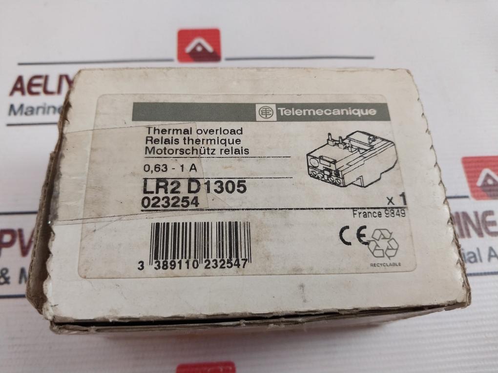 Telemecanique Lr2 D1305 Thermal Overload Relay Class 10A 600Vac