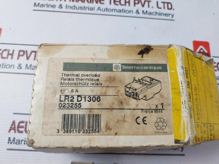 Telemecanique Lr2 D1306 Thermal Overload Relay