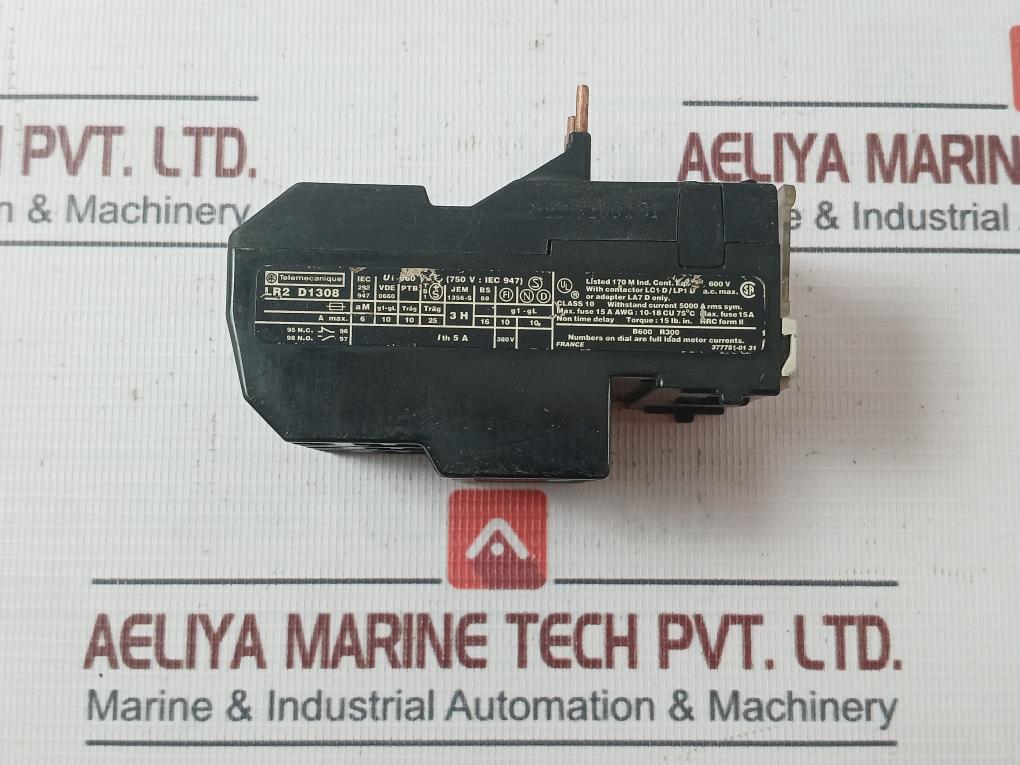 Telemecanique Lr2 D1307 Thermal Overload Relay Lc1 D/Lp1 D 1,6-2,5A B600 R300