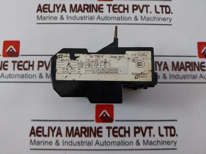 Telemecanique Lr2 D1308-n Thermal Overload Relay 750V Iec 60947 Vde 0660 6 Kv