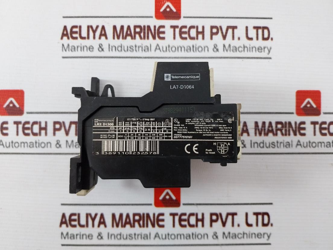 Telemecanique Lr2 D1308 Thermal Overload Relay La7-d1064 Adapter Terminal Block