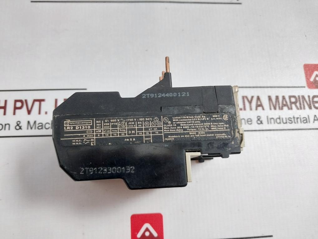 Telemecanique Lr2 D1310 Thermal Overload Relay 600V Ac 5A Iec 292-947