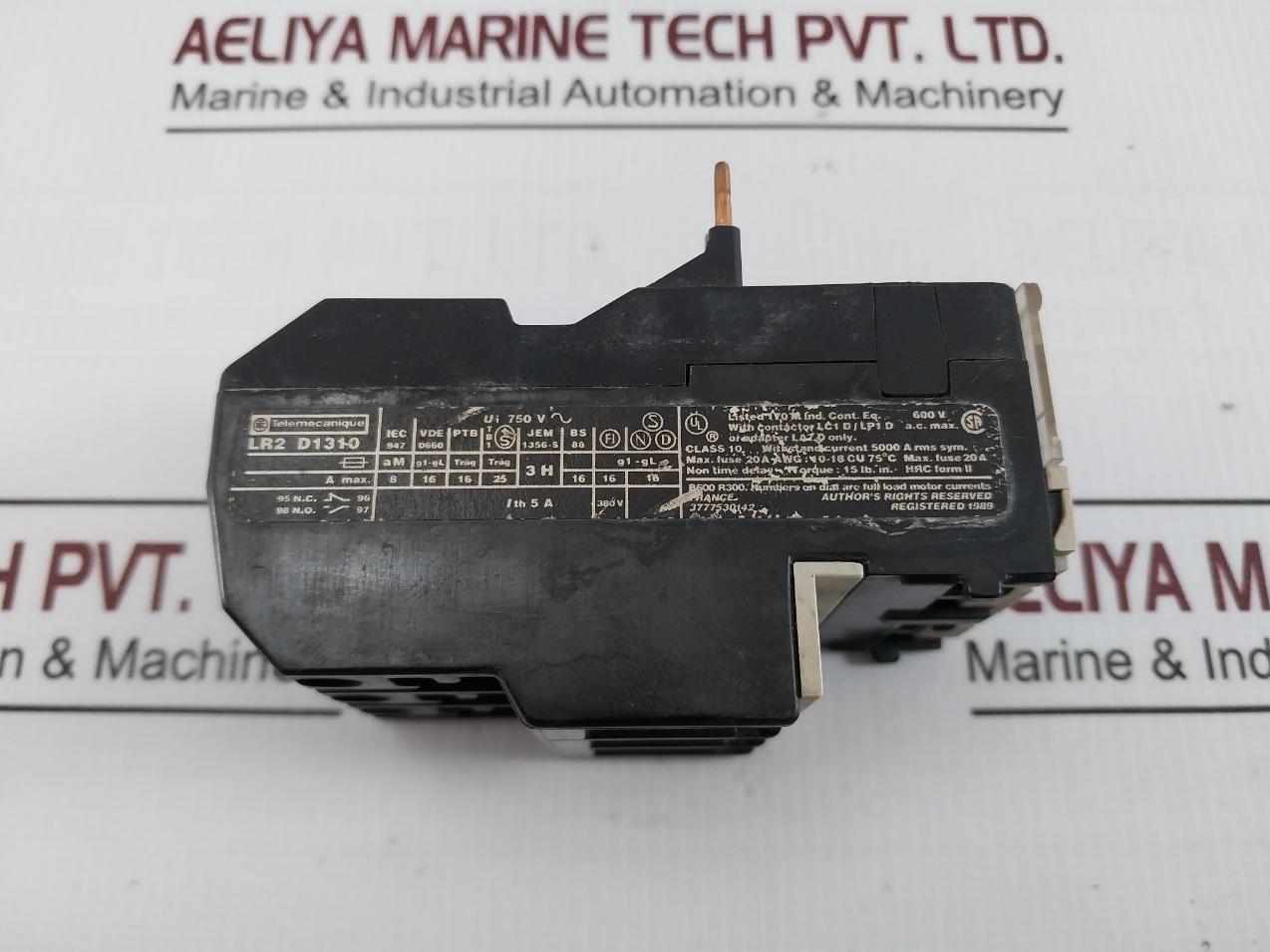 Telemecanique Lr2 D1310 Thermal Overload Relay For Motor Class 10 Jem 1356-s