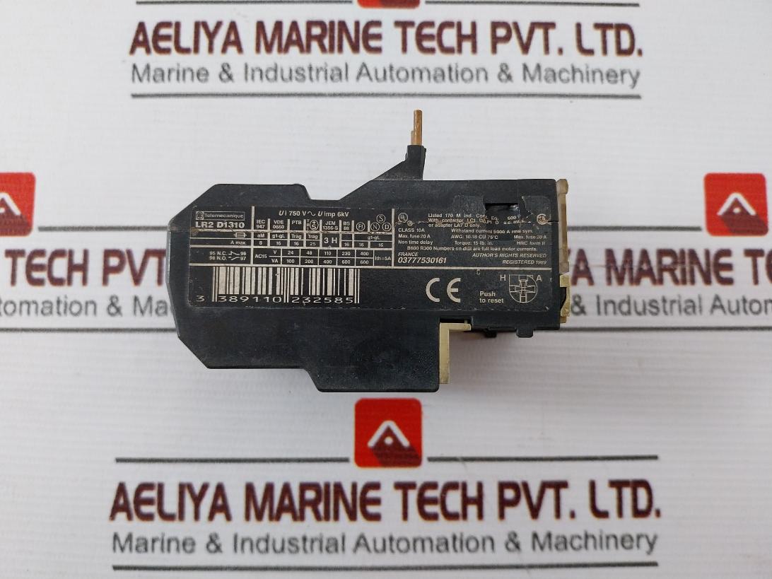 Telemecanique Lr2 D1310 Thermal Overload Relay For Motor Ui 750V-uimp 6Kv