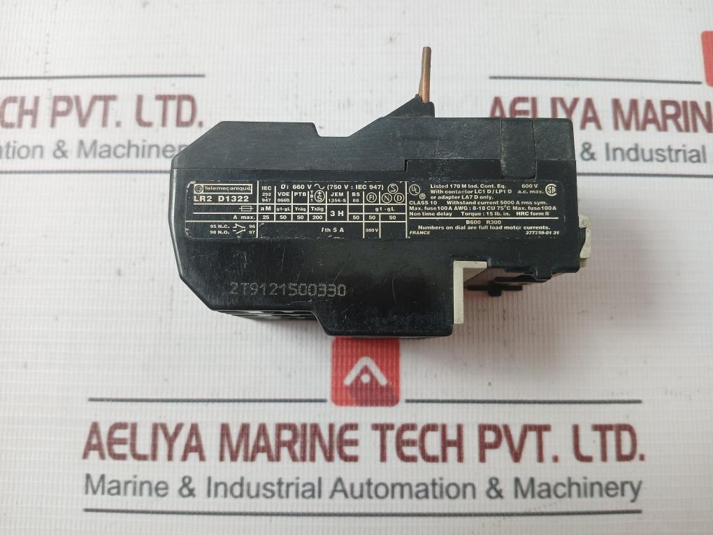 Telemecanique Lr2 D1322 Thermal Overload Relay 377759-01 31 Jem 1356-s 380V