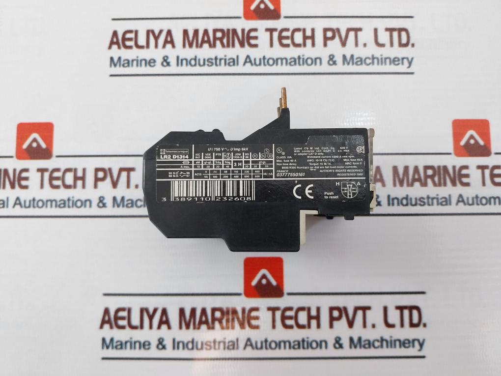 Telemecanique Lr2 D13 Overload Relay Class 10A