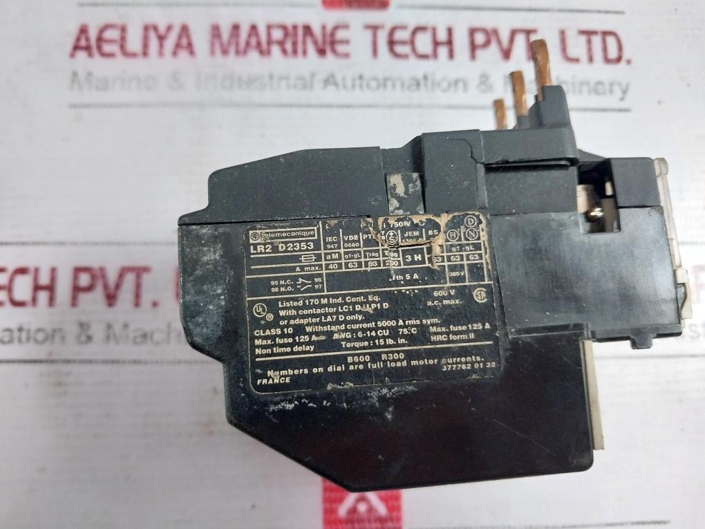 Telemecanique Lr2 D2353 Thermal Overload Relay 23-32A 600V Iec 947 Vde 0660