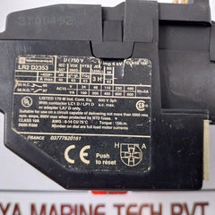 Telemecanique Lr2 D2353 Thermal Overload Relay 3 Phase Class 10A 6Kv 5A 750V~