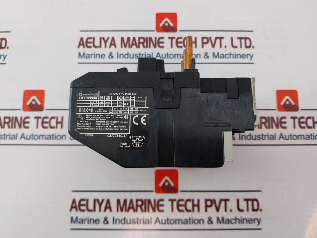 Telemecanique Lr2 D3359 Thermal Overload Relay 5A 1000V~