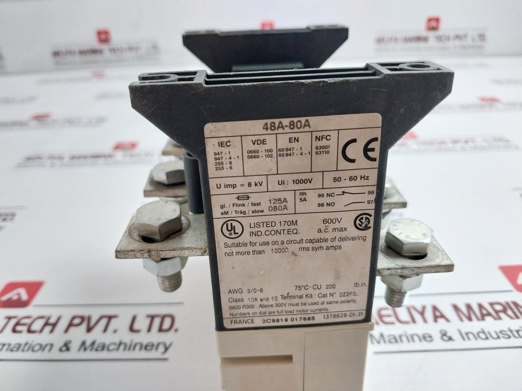 Telemecanique Lr9 F 5363 Motor Protection Overload Relay 48–80A 50–60 Hz