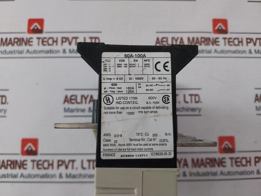 Telemecanique Lr9 F 5567 Electronic Motor Protection 60-100A 50-60Hz