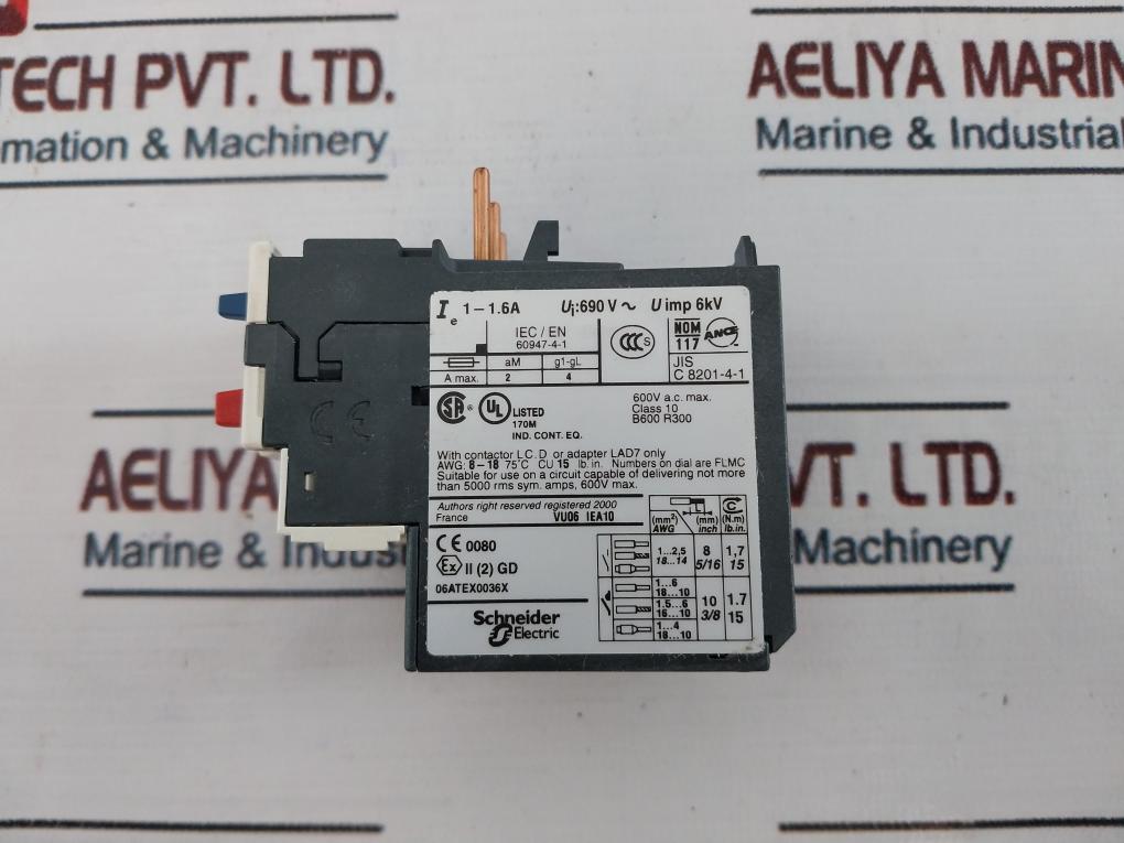 Telemecanique Lrd 06 Thermal Overload Relay 1-1.6A 690V~