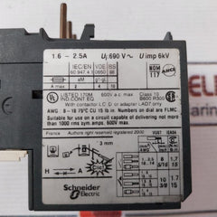 Telemecanique Lrd 07 Overload Relay 1.6-2.5A Class 10