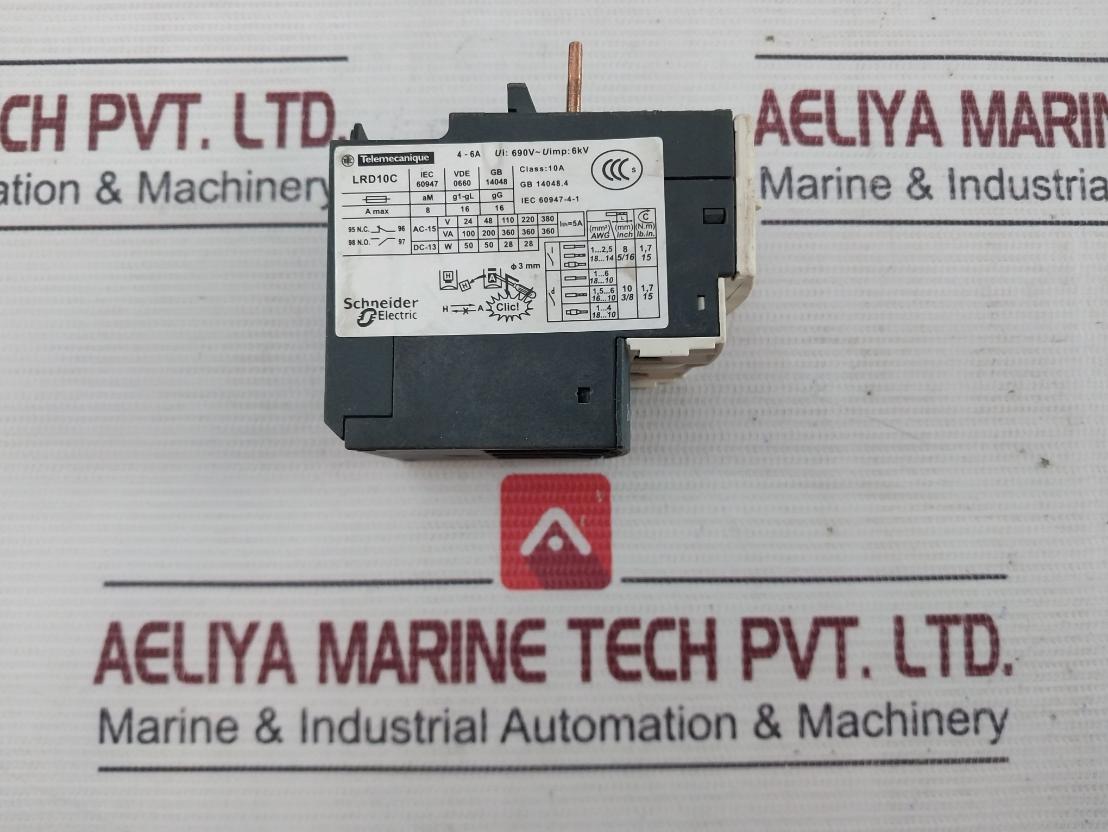 Telemecanique Lrd10C Thermal Overload Relay 4-6A Gb14048.4 Vde0660
