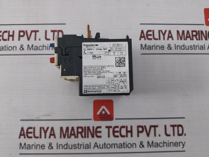 Telemecanique Lrd14 Overload Relay 600Vac Max 7-10A