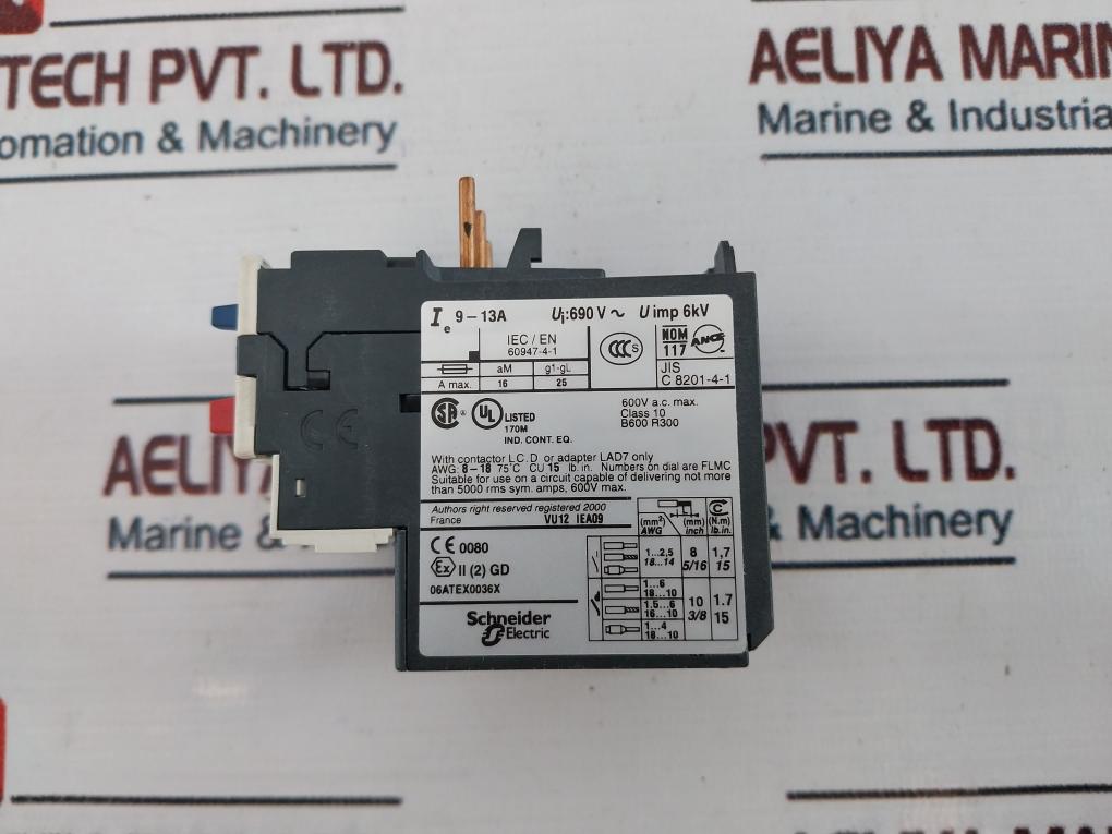 Telemecanique Lrd16 Thermal Overload Relay 9-13A 690V~