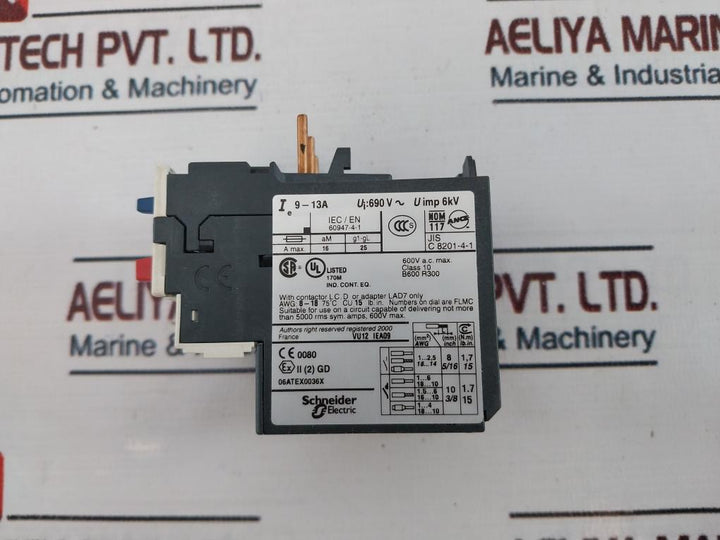 Telemecanique Lrd16 Thermal Overload Relay 9-13A 690V~