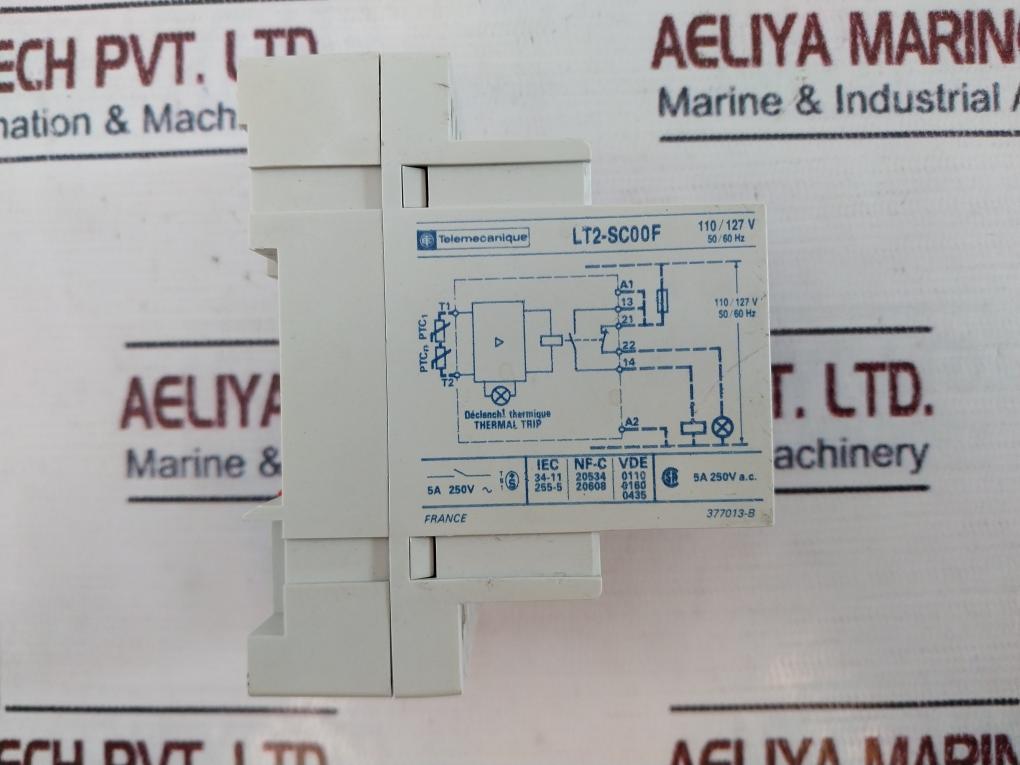 Telemecanique Lt2-sc00F Thermal Tripping Relay 5A 250V 50/60 Hz