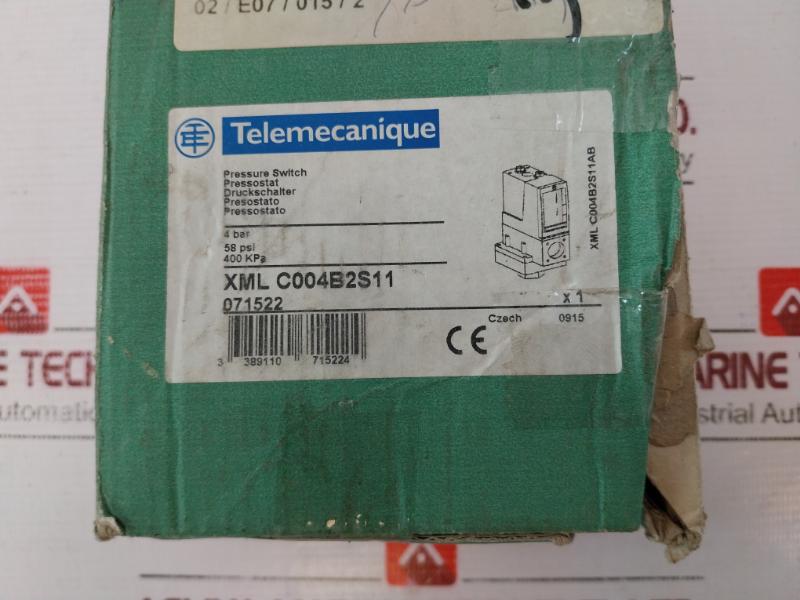 Telemecanique Nautilus Xmlc004B2S11 Pressure Switch 500V Ip66 25-400 Kpa/3,63-58 Psi