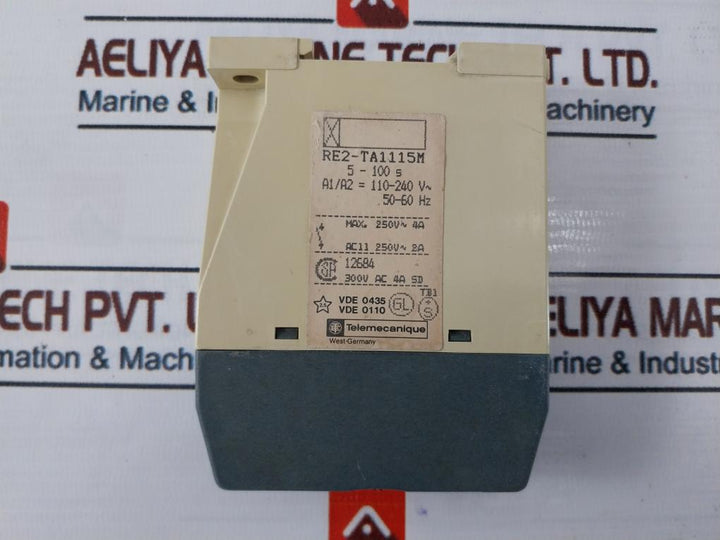 Telemecanique Re2-ta1115M Time Delay Relay 5-100S