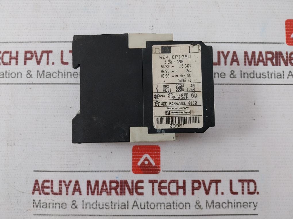 Telemecanique Re4 Cp Time Relay 50/60 Hz 250V 4A Ac11 220V 1.5A B300 09961
