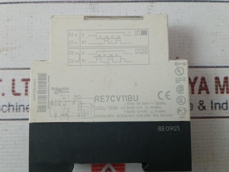 Telemecanique Re7Cv11Bu Time Relay 0.05S-300H 110-240V Ac 8B0905