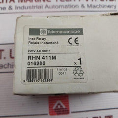 Telemecanique Rhn 411M Inst-relay Ith: 5A Ui: 250V , 220V Ac 50Hz
