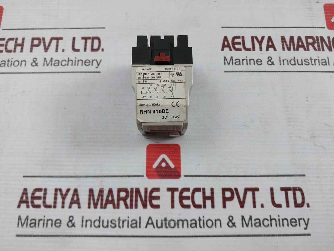 Telemecanique Rhn 416De Plug-in Relay 366781-01 31 48Vac 60Hz