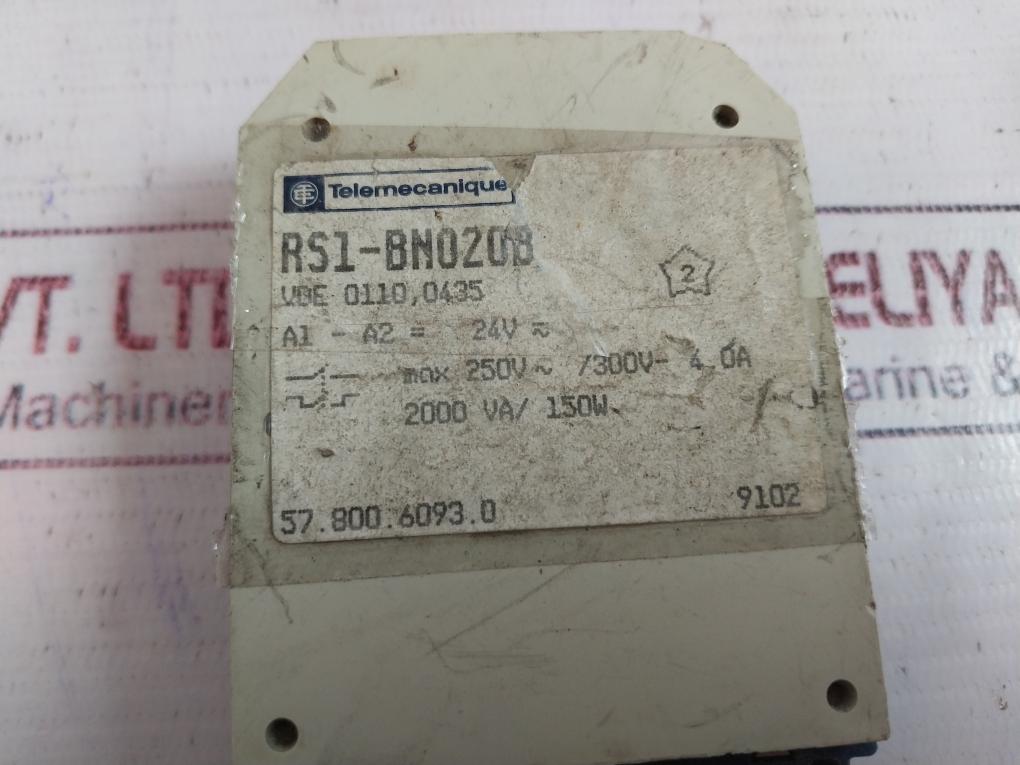 Telemecanique Rs1-bn020B Auxiliary Relay