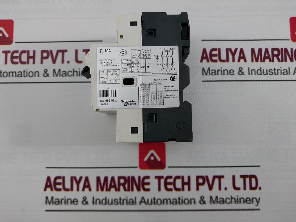 Telemecanique/Schneider Electric Gv2-le14 Motor Protection Circuit Breaker 10A 6