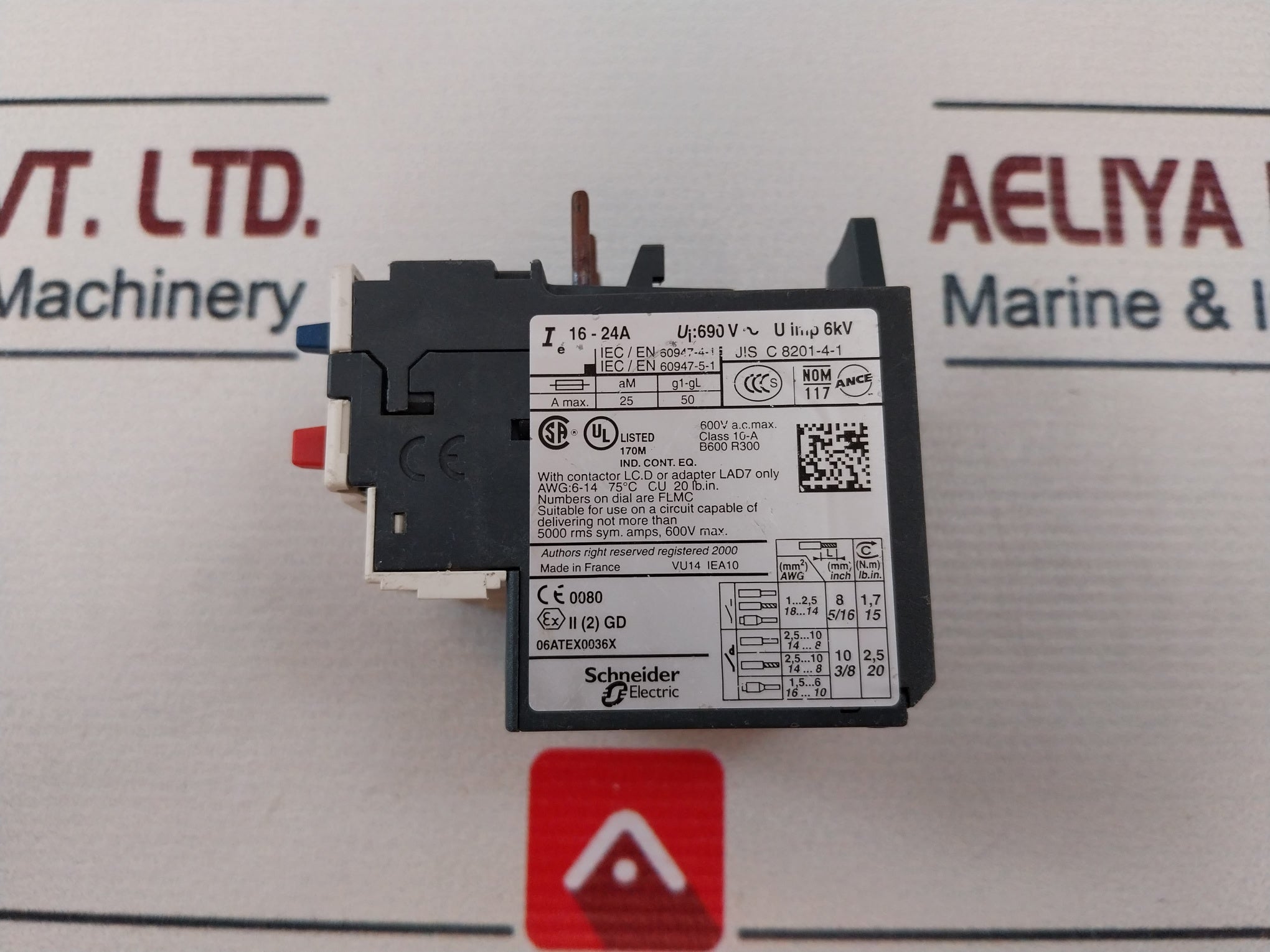 Telemecanique/Schneider Electric LRD 22 Thermal Overload Relay 16-24A 690V