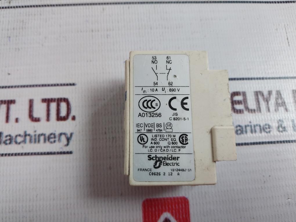 Lot of 2X Telemecanique LADN11 Auxiliary Contact Block 690V 10A