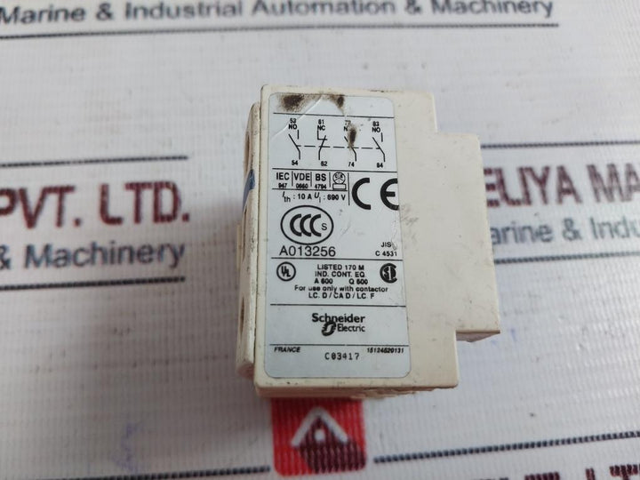 Lot Of 2X Schneider Electric/Telemecanique Ladn31 Auxiliary Contact Block 10A
