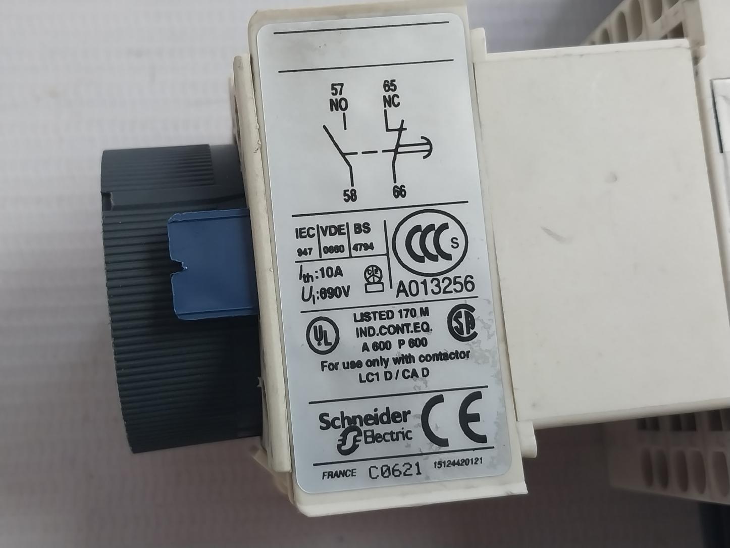 Telemecanique/Schneider Electric Ladr0 Time Delay Auxiliary Contact Block 10A