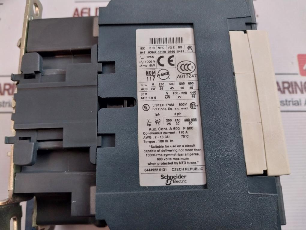 Telemecanique Square D LC1D95R7 Contactor 440V 50/60Hz