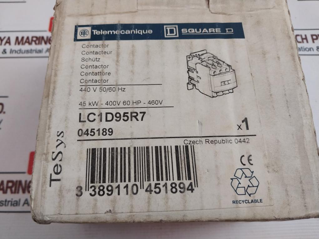 Telemecanique Square D LC1D95R7 Contactor 440V 50/60Hz
