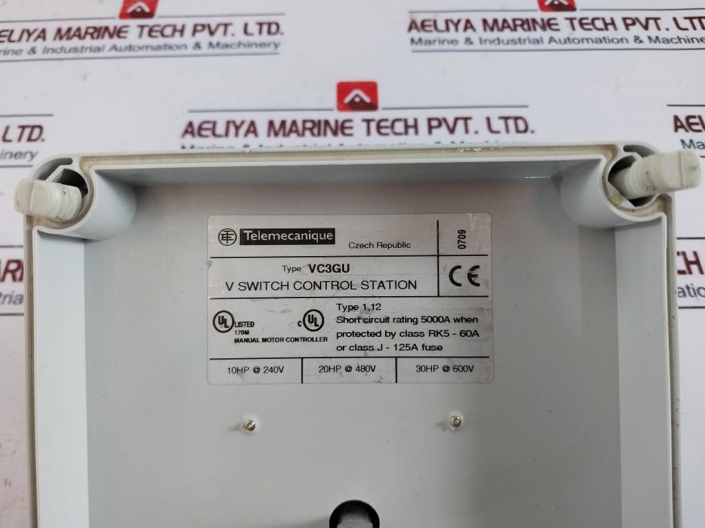 Telemecanique Vc3Gu Enclosed Disconnect Switch Class Rk5-60A