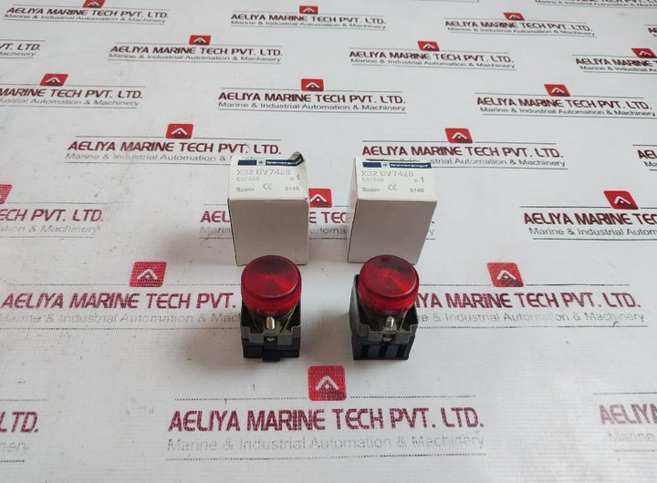 Telemecanique Xb2-bv7.28 Signalling Indicator Led Red, 28v