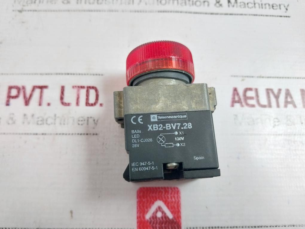 Telemecanique Xb2-bv7.28 Signalling Indicator Led Red, 28v