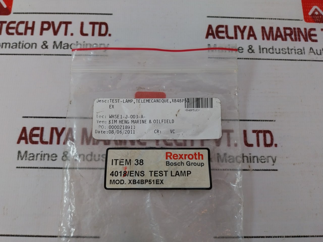 Telemecanique Xb4Bp51Ex Push Button With Light Block Zbv-g5 110-120V