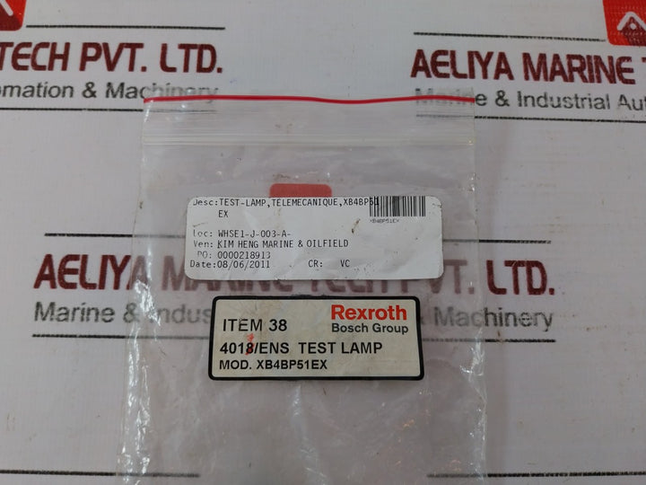 Telemecanique Xb4Bp51Ex Push Button With Light Block Zbv-g5 110-120V