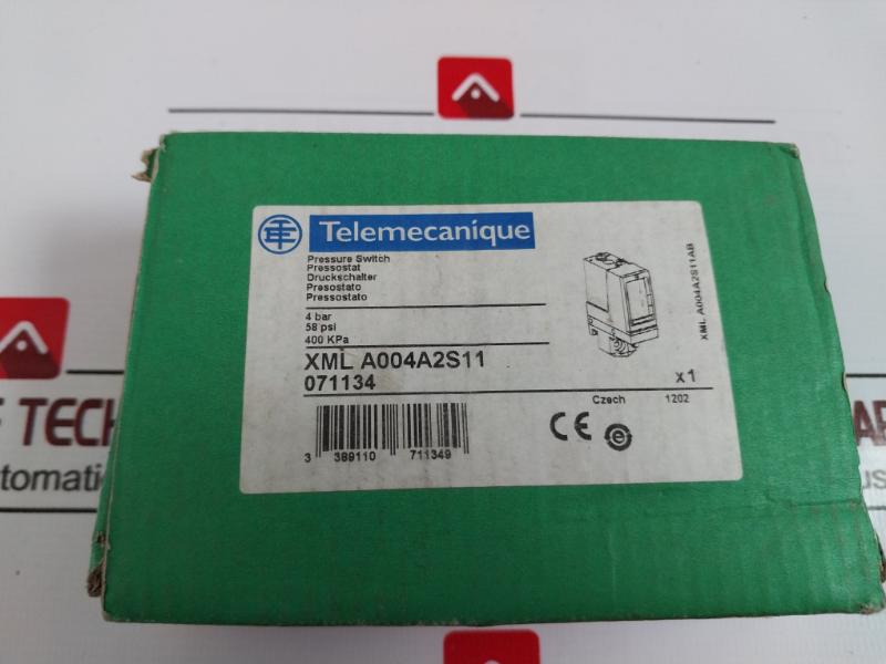 Telemecanique Xmla004A2S11 Pressure Switch 40-400 Kpa Ip66